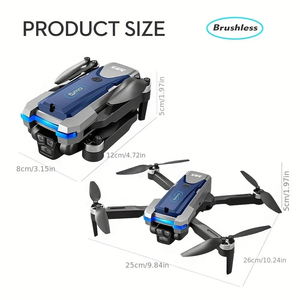 Складной Квадрокоптер S8S, GPS – обзор и цена Drone Gimbal Brushless